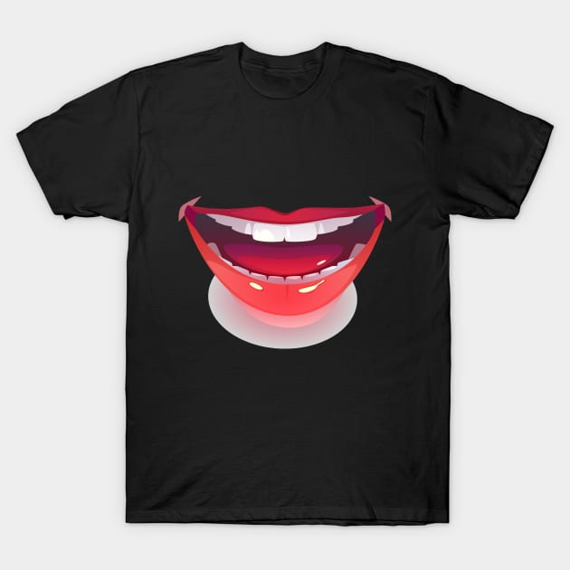 lip design T-Shirt by NiceAndBetter Studio.